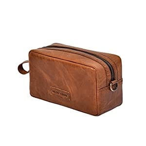 TOILETRY POUCH - TAN BROWN - Golden Riders