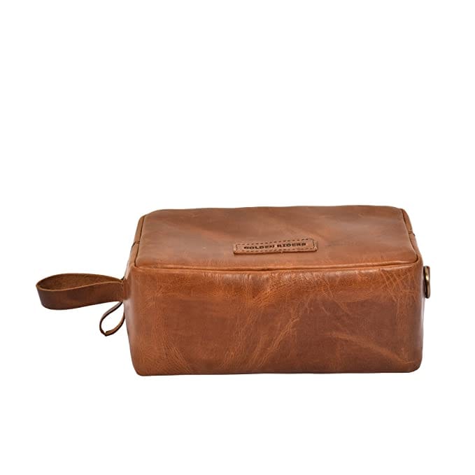 TOILETRY POUCH - TAN BROWN - Golden Riders