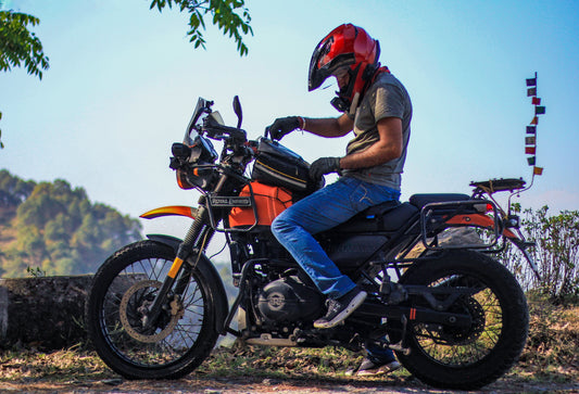 top locations for a motorcycle tour in India. Motorcycle tank bag golden riders.