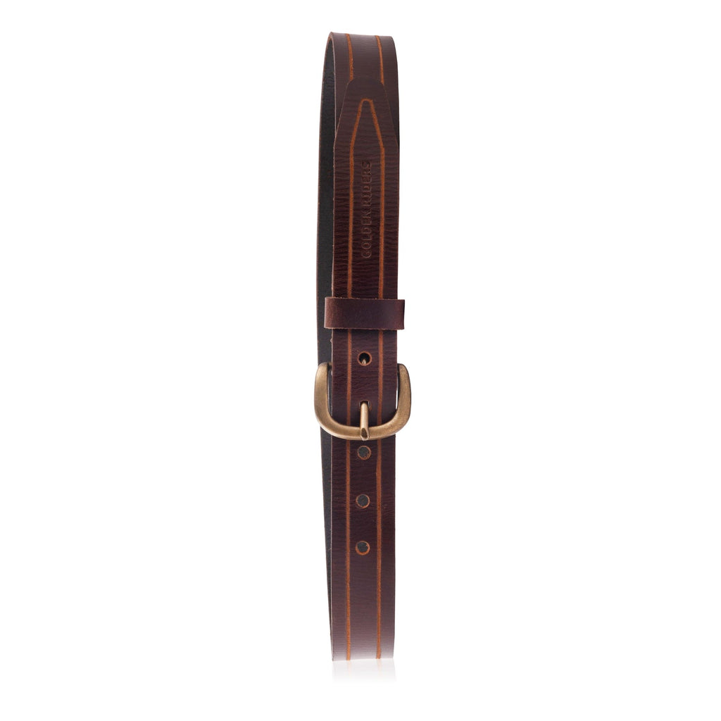 GR GOLDEN RIDERS HUNTER Choco Brown Premium Leather Mens Belt - Choco Brown