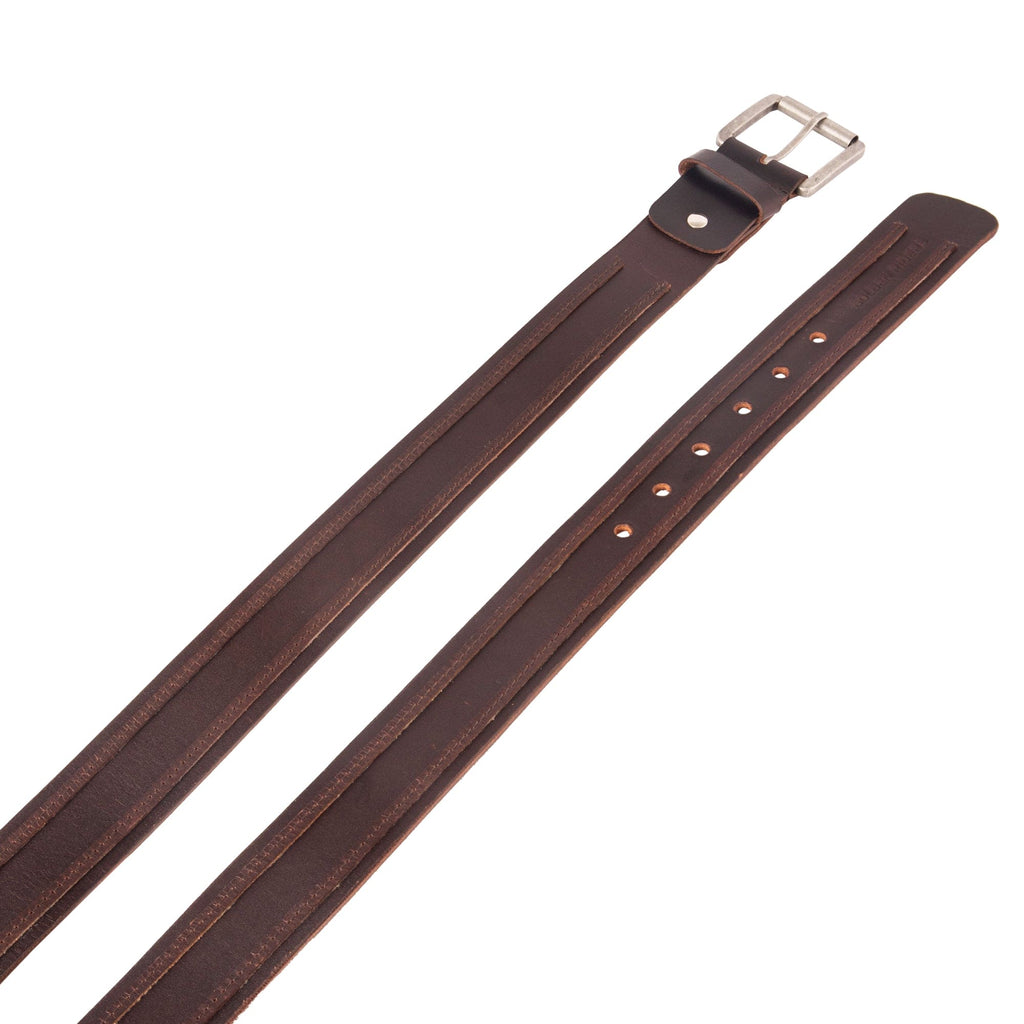 GR GOLDEN RIDERS ZYADE Premium Choco Brown Leather Mens Belt Zyade