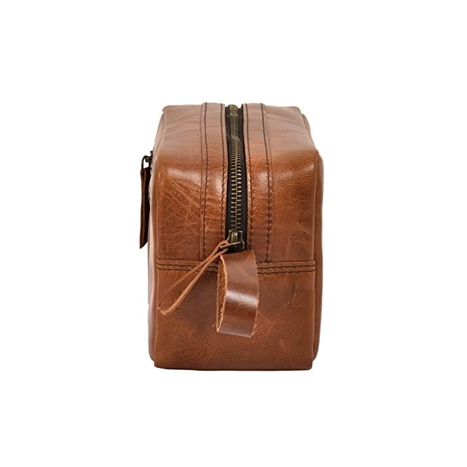 TOILETRY POUCH - TAN BROWN - Golden Riders