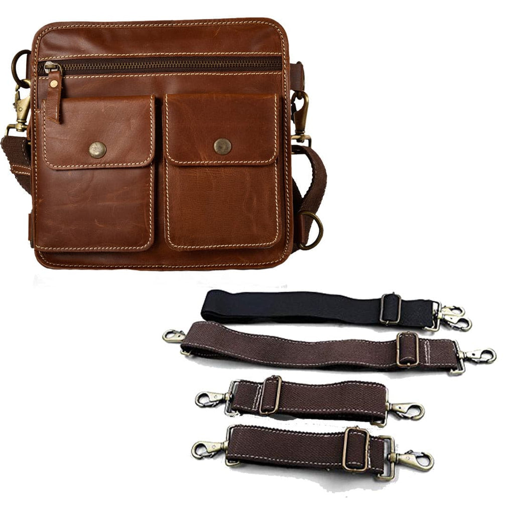 MVA Vintage Leather Men's Shoulder Bag Small Casual Crossbody Bag Shoulder  Leather School Travel for iPad 9.7 Inch Bolsas 819