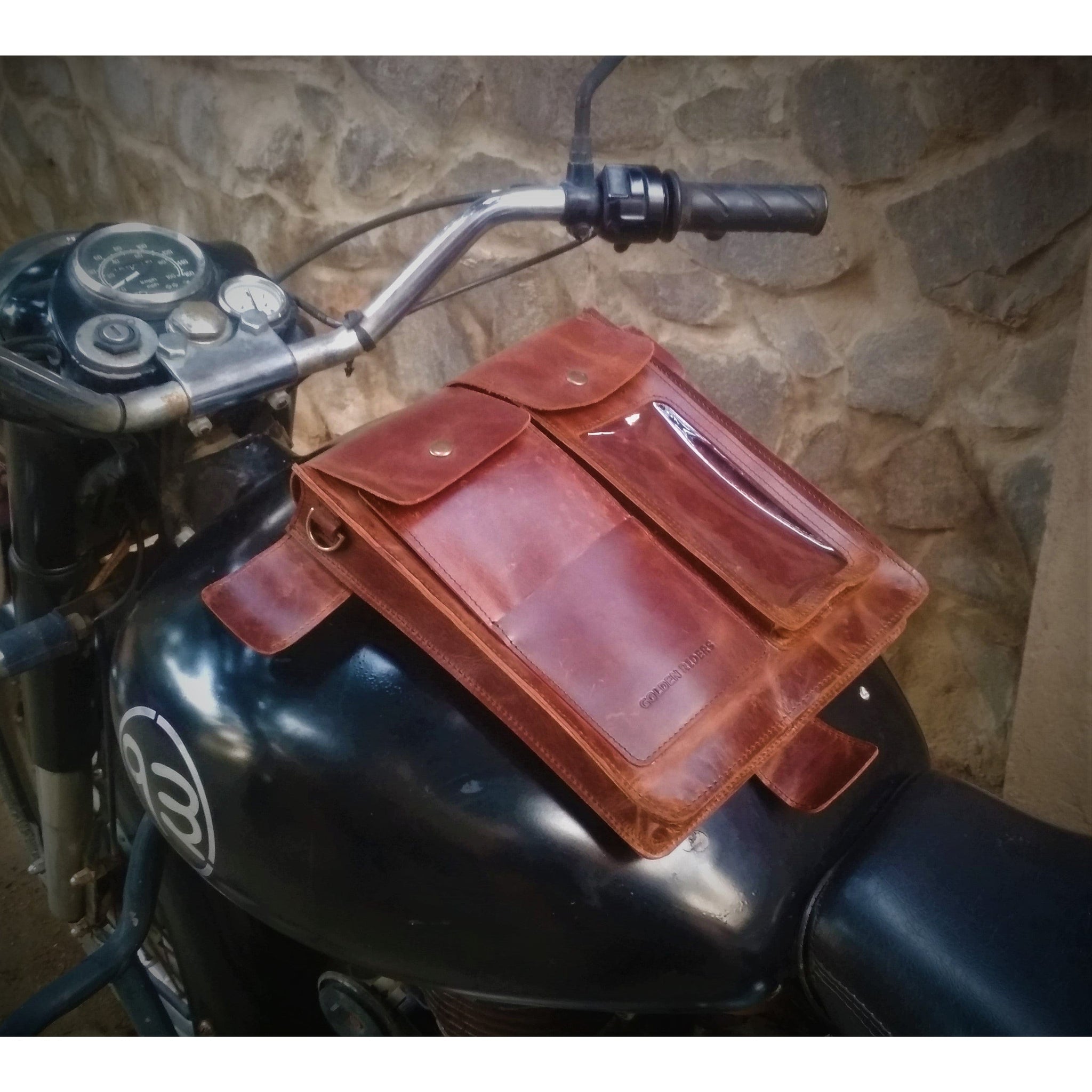 Buy Leather Tank Bag For Motorcycle Universal Fit